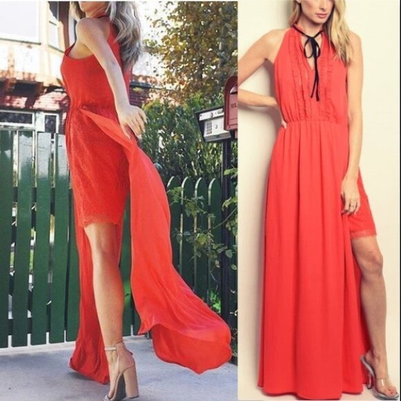 Coral Maxi Dress - Picture 2 of 4